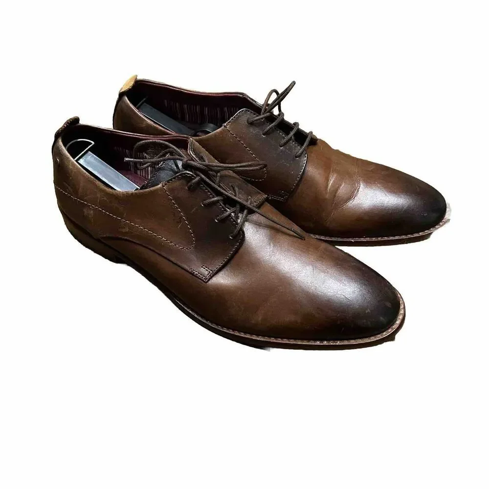 Base London Men's Hewitt Brown Derby Shoe Size - EUR 46 / US‎ 13